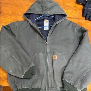 Carhartt Men's Green Hooded Performance Jacket